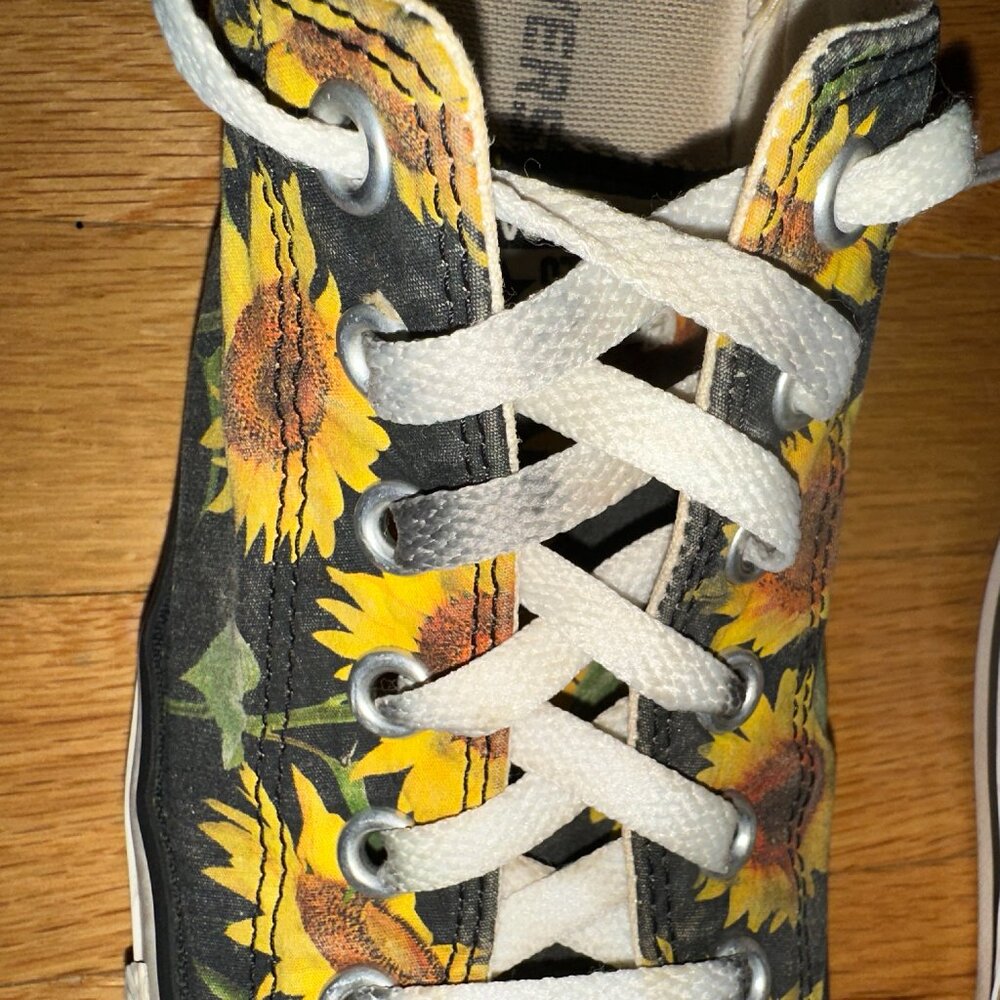 Converse Women's Sunflower Print Low Top Sneakers - Yellow/Black - Picture 15 of 15